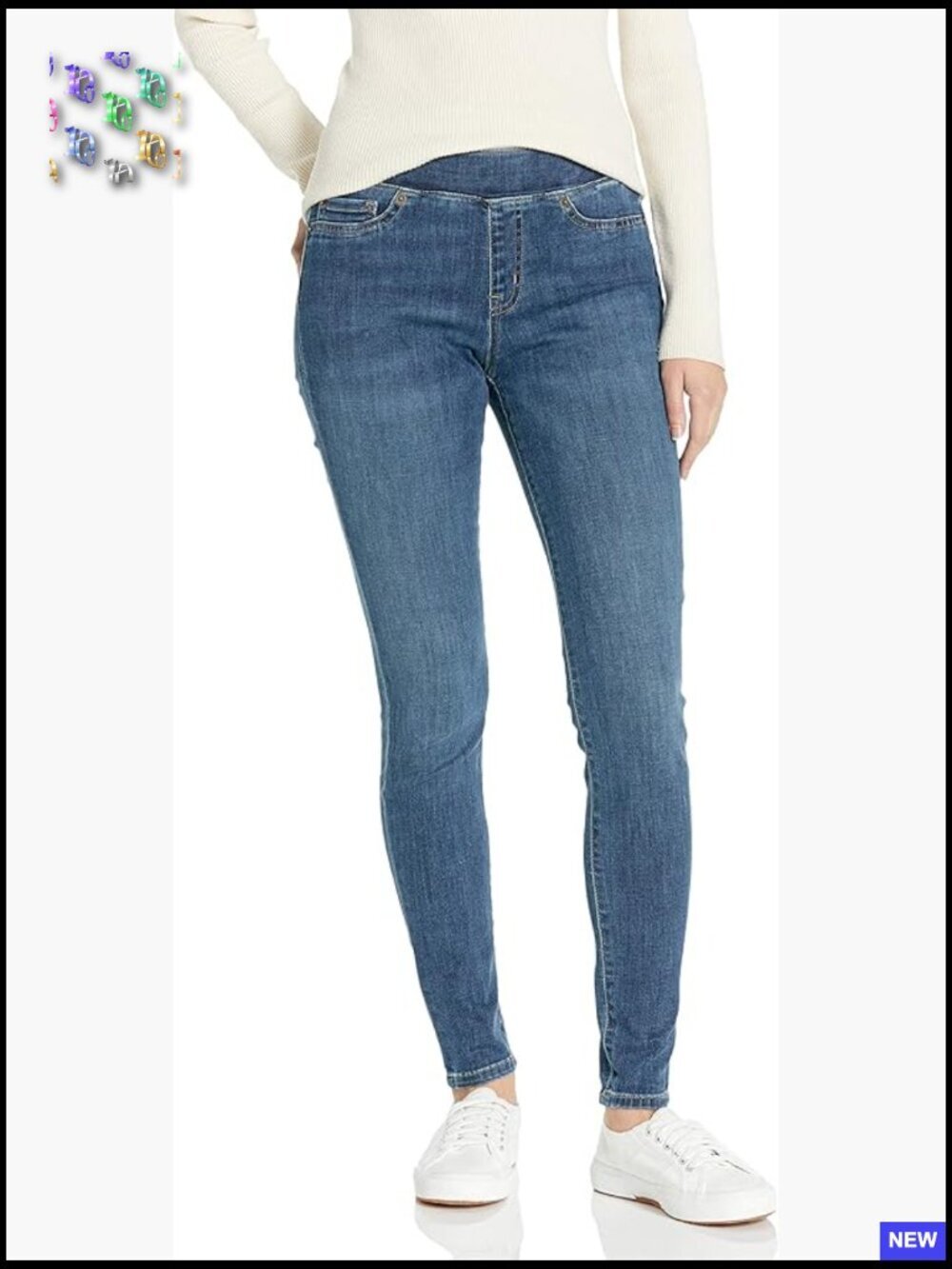 Mid-Rise Stretch Pull-On Jegging Skinny Fit Super Soft Denim Casual Everyday